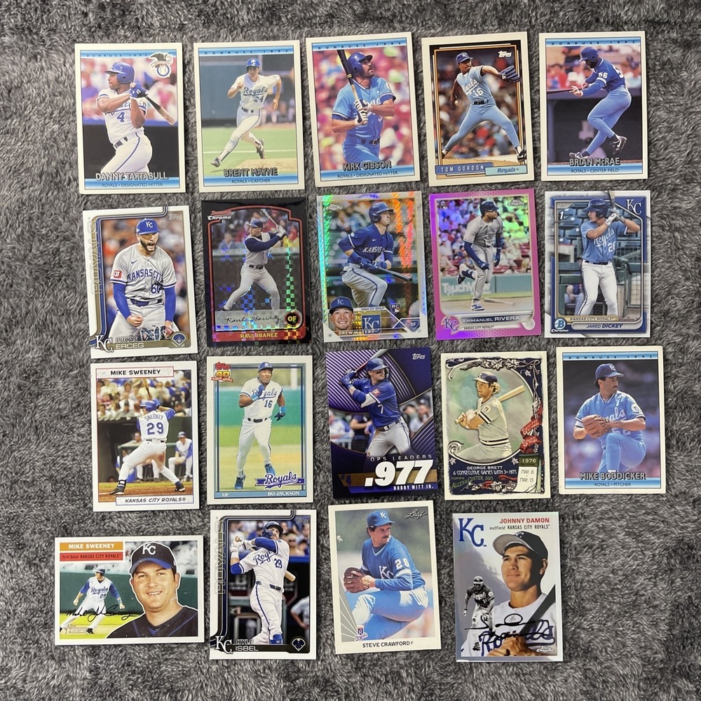 Kansas City Royals Baseball 19 Card‎ Lot - Rookies, Stars, Inserts, Parallels